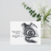Grijze anatomie — oogbal briefkaart (Staand voorkant)