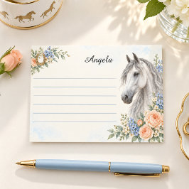 Grijze Andalusische perzik- en blauwe bloemen Post-it® Notes