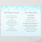 Grijze aqua blue bubbles trouwprogramma (Achterkant)