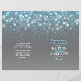 Grijze aqua blue bubbles trouwprogramma