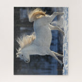 Grijze Arabisch met sneeuwststroom Legpuzzel (Verticaal)