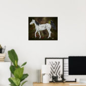 Grijze Arabische paard Poster (Thuiskantoor)