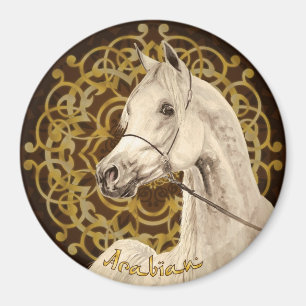 Grijze Arabische paardenmagneet Magneet