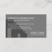 Grijze Architect historische gebouw renovatie Visitekaartje (Achterkant)