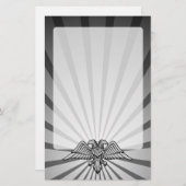 Grijze arend met twee koppen briefpapier (Voorkant / Achterkant)