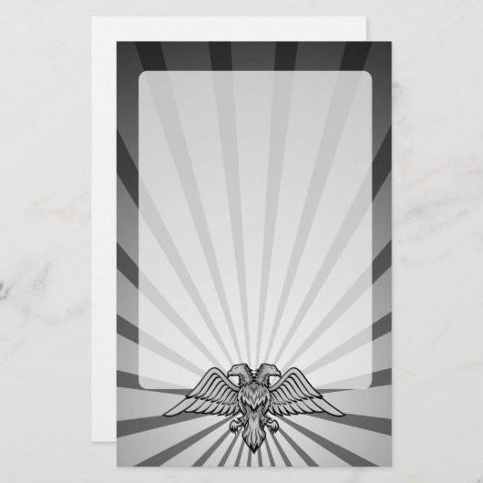 Grijze arend met twee koppen briefpapier (Voorkant / Achterkant)