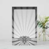 Grijze arend met twee koppen briefpapier (Staand voorkant)