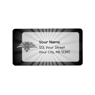 Grijze arend met twee koppen etiket