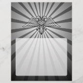 Grijze arend met twee koppen flyer (Achterkant)