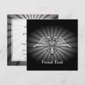 Grijze arend met twee koppen kaart (Voorkant / Achterkant)