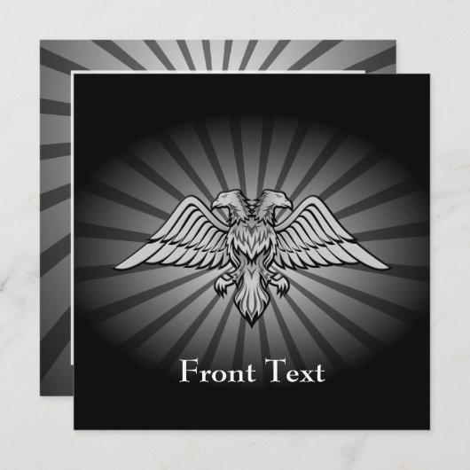 Grijze arend met twee koppen kaart (Voorkant / Achterkant)