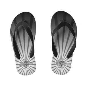 Grijze arend met twee koppen kinder teenslippers