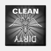 Grijze arend met twee koppen magneet (Voorkant)