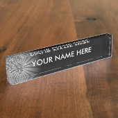 Grijze arend met twee koppen naambordje (Zijkant)