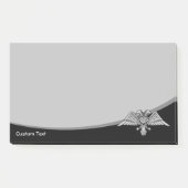 Grijze arend met twee koppen post-it® notes (Voorkant)