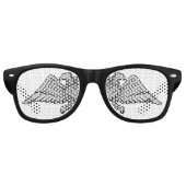 Grijze arend met twee koppen retro zonnebril (Voorkant)