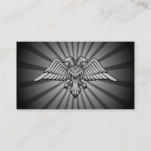 Grijze arend met twee koppen visitekaartje (Achterkant)