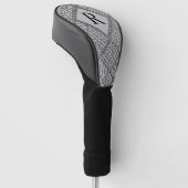 GRIJZE ARGYLE BREI Golf Driver Hoes + Initiaal Golfheadcover (Schuin)