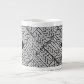 GRIJZE ARGYLE BREISEL Grote Mok + Initiaal II  (Voorkant)