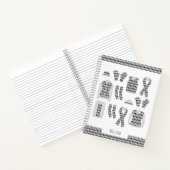 Grijze Argyle Patroon Items Notitieboek (Binnen)