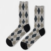 Grijze Argyle Sokken (Links)