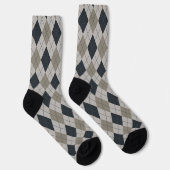 Grijze Argyle Sokken (Rechts)