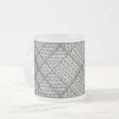GRIJZE ARGYLE TRUI FROSTED GLAS Mok (Voorkant links)