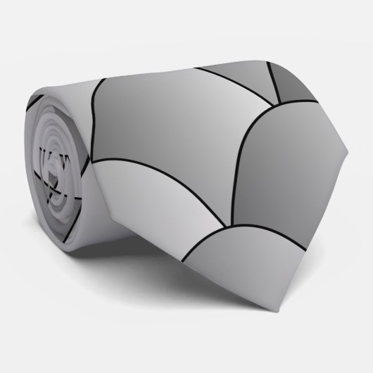Grijze art Deco-ontwerp Stropdas (Opgerold)