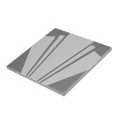 Grijze art Deco-ontwerp Tegeltje (Zijkant)