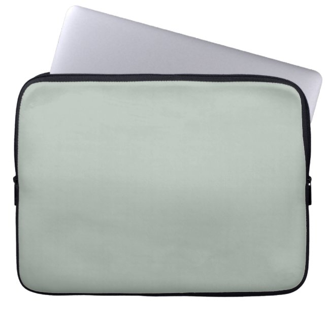 Grijze as (vaste kleur) laptop sleeve (Voorkant)