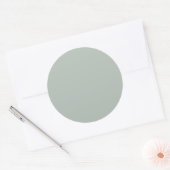 Grijze as (vaste kleur) ronde sticker (Envelop)