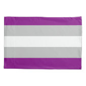 Grijze aseksuele Vlag Pillowcase Kussensloop (Achterkant)