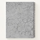 Grijze asfaltgrunge Masculine Notitieboek (Achterkant)