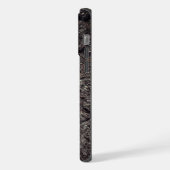 Grijze asfaltlijnen voor rackgebruik Monogram iPhone Hoesje (Linkerkant)