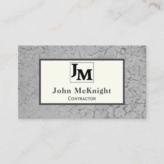 Grijze asfalttextuur met aangepaste Logo Visitekaartje (Voorkant)