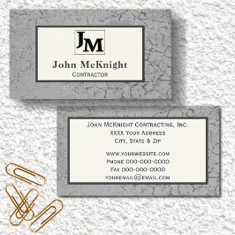 Grijze asfalttextuur met aangepaste Logo Visitekaartje