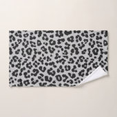 Grijze Ash Leopard Cheetah Dier Print Patroon Bad Handdoek (Handdoek)