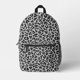 Grijze Ash Leopard Cheetah Dier Print Patroon Bedrukte Rugzak