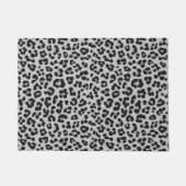 Grijze Ash Leopard Cheetah Dier Print Patroon Deurmat (Voorkant)
