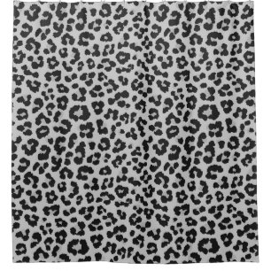Grijze Ash Leopard Cheetah Dier Print Patroon Douchegordijn