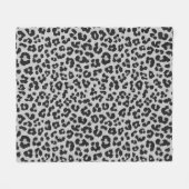 Grijze Ash Leopard Cheetah Dier Print Patroon Fleece Deken (Voorkant (Horizontaal))
