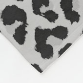 Grijze Ash Leopard Cheetah Dier Print Patroon Fleece Deken (Hoek)