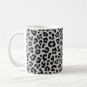 Grijze Ash Leopard Cheetah Dier Print Patroon Koffiemok