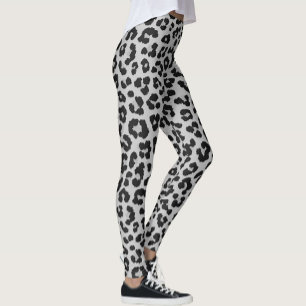 Grijze Ash Leopard Cheetah Dier Print Patroon Leggings