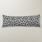 Grijze Ash Leopard Cheetah Dier Print Patroon Lichaamskussen (Voorkant)