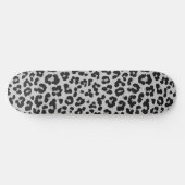 Grijze Ash Leopard Cheetah Dier Print Patroon Persoonlijk Skateboard (Horizontaal)
