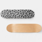 Grijze Ash Leopard Cheetah Dier Print Patroon Persoonlijk Skateboard (Horizontaal)