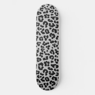 Grijze Ash Leopard Cheetah Dier Print Patroon Persoonlijk Skateboard