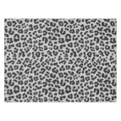 Grijze Ash Leopard Cheetah Dier Print Patroon Tafelkleed (Voorkant (Horizontaal))