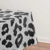 Grijze Ash Leopard Cheetah Dier Print Patroon Tafelkleed (Voorbeeld)
